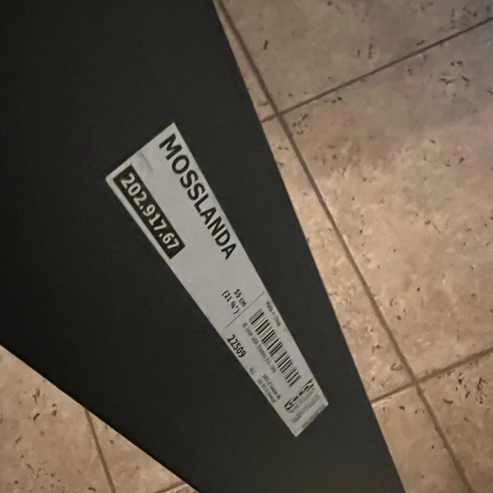 IKEA Mosslanda Black Ledge Display Wall Shelf